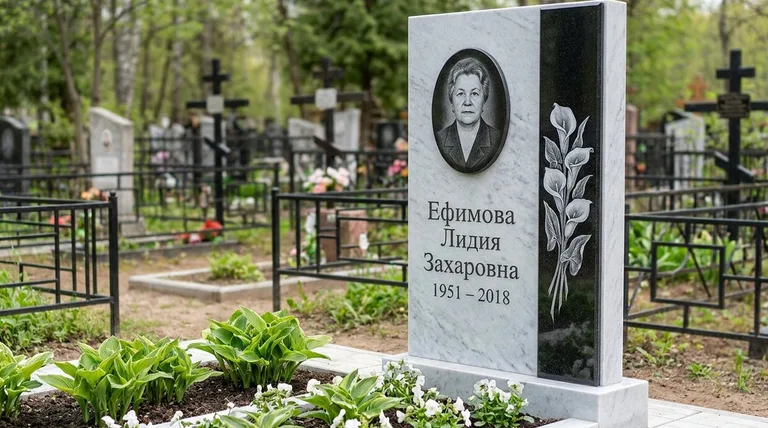 Памятник с гравировкой калл — выполненная работа «Ефимова» в Южно-Сахалинске