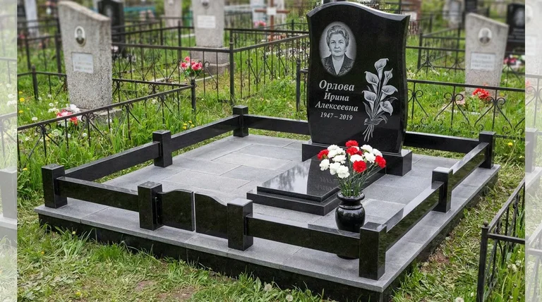 Памятник с гравировкой калл — выполненная работа «Орлова» в Южно-Сахалинске