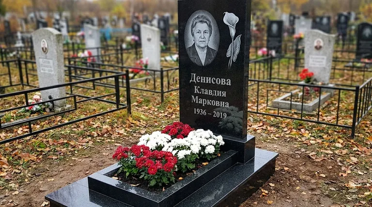 Памятник с гравировкой калл — выполненная работа «Денисова» в Южно-Сахалинске
