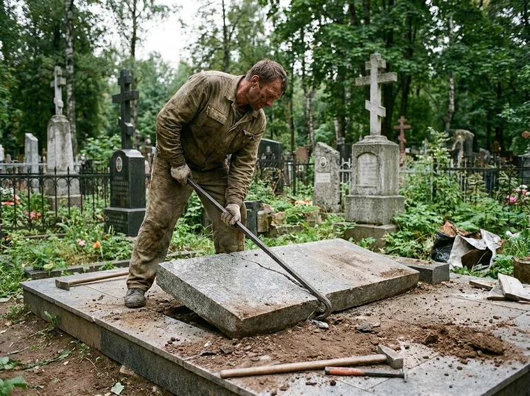 Демонтаж гранитной плитки и мощения участка в Южно-Сахалинске