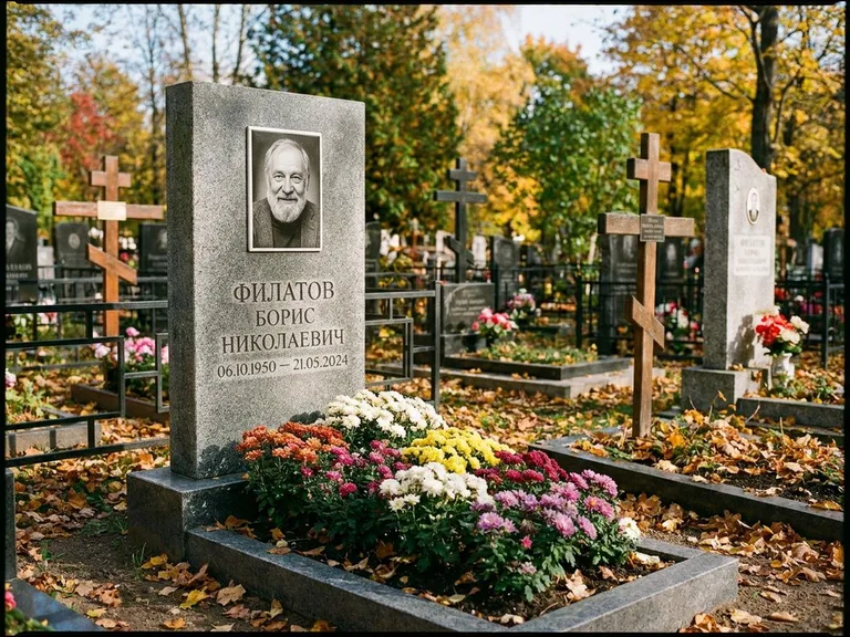 Керамический портрет с цветником в Южно-Сахалинске