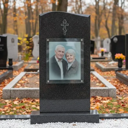 Портрет на стекле 400×600 мм в полный рост на памятнике в Южно-Сахалинске