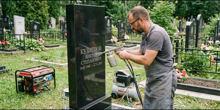 Гравировка с выездом — гравировка на памятник в Южно-Сахалинске