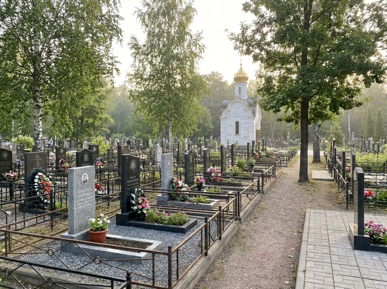 Памятники на Сестрорецком кладбище в Санкт-Петербурге — изготовление, установка и замена