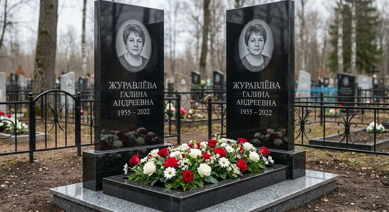 Памятник с цветником, Памятники мастерской «Мастер Каменев» на кладбищах Нижнего Новгорода