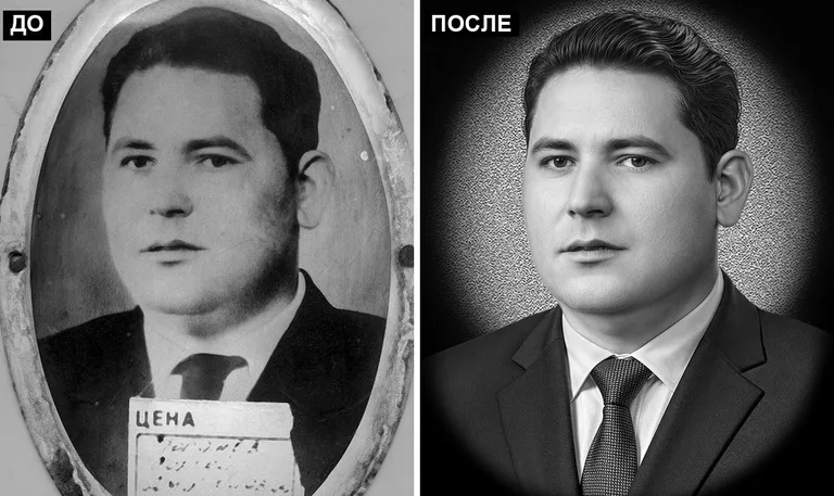 Ретушь фото на памятник — реставрация фотографии: до и после в Южно-Сахалинске