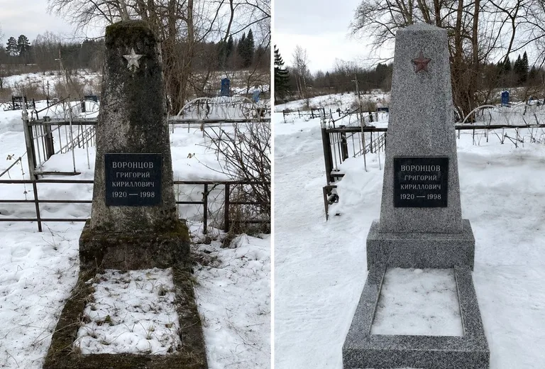 Диптих №22: мрамор с овальным цветником — убраны подтёки, обновлён грунт у цветов в Южно-Сахалинске