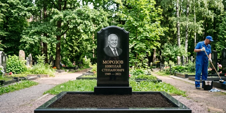 Уборка могил на кладбище в Южно-Сахалинске — наведение порядка, мойка памятника, благоустройство участка
