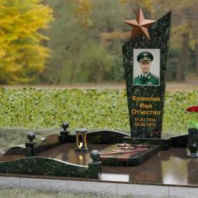 Вертикальный гранитный памятник светский - П197