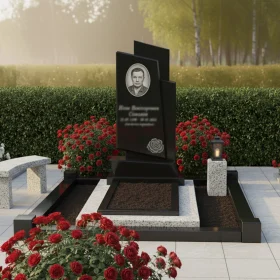 Вертикальный гранитный светский памятник - ПН116