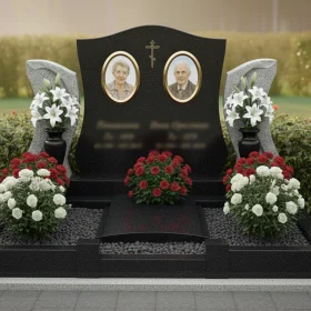 Элитный православный гранитный памятник вертикальной ориентации - ПН199
