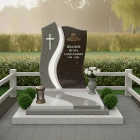 Комбинированный вертикальный памятник ПН351 - ПН351