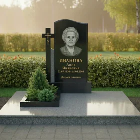 Гранитный вертикальный памятник - ПН597