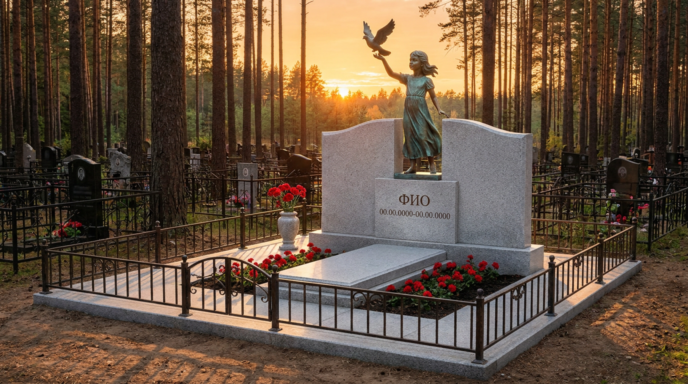 Пример дизайна: Бронзовая скульптура в полный рост с голубями