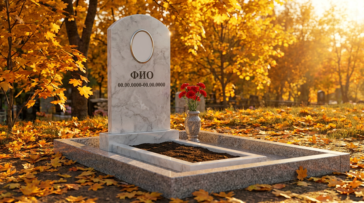 Пример дизайна: Памятник из полимера с аркой