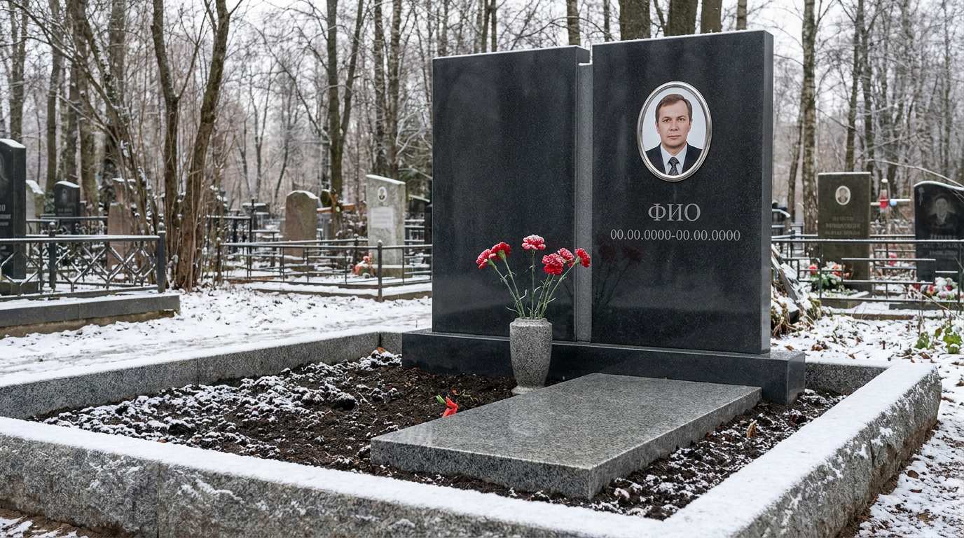 Пример дизайна: Памятник из базальта в виде глыбы