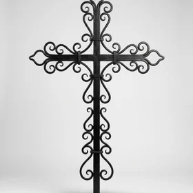 Металлический крест на могилу — КРМ025