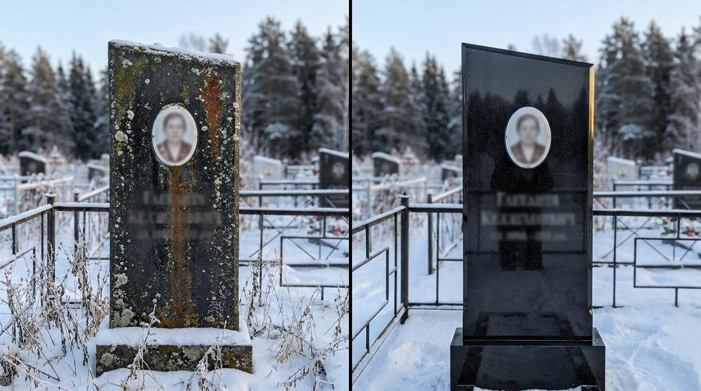 Реставрация памятника в Южно-Сахалинске — пример 1