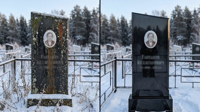 Реставрация памятника в Южно-Сахалинске — пример 1