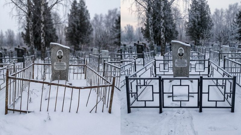 Установка ограды в Южно-Сахалинске — пример 1